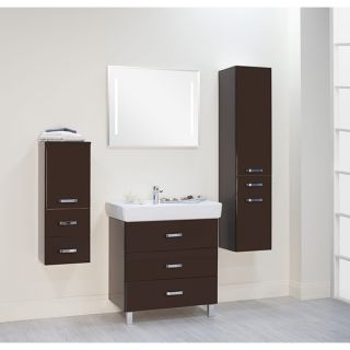 Тумба под раковину Акватон Америна 80см тёмно-коричневый 1A169401AM430